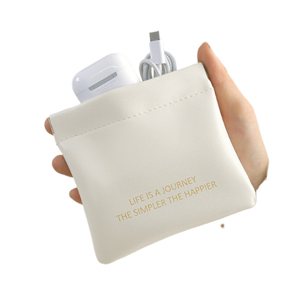 4.5x4.7Inch PU Leather Shrapnel Makeup Storage Bag Small Coin Purse Cosmetic Bag Waterproof Jewelry Bag