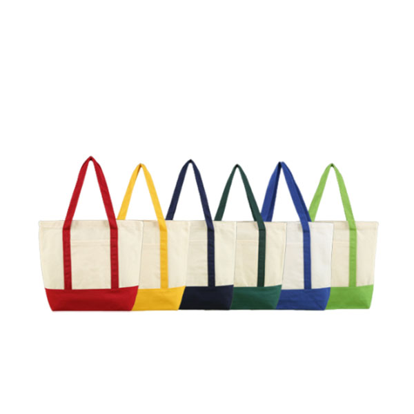 Reinforced Heavy-duty Cotton Canvas Boat Tote Bag For Beach, Grocery Shopping, Travel