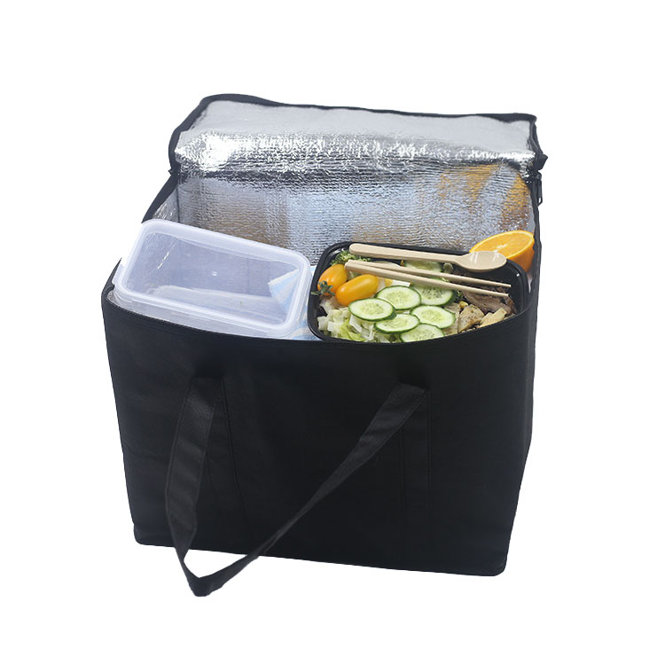 Large Non-woven Bento Aluminum Foil Thermal Insulation Bag Large Capacity Insulated Cooler Bag Keeps Your Food/Thdrink Cold Or Hot