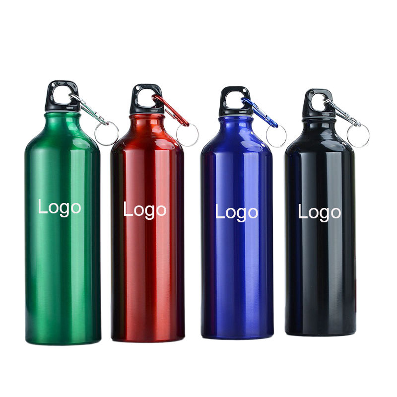 25oz Aluminum Sports Water Bottle With Carabiner