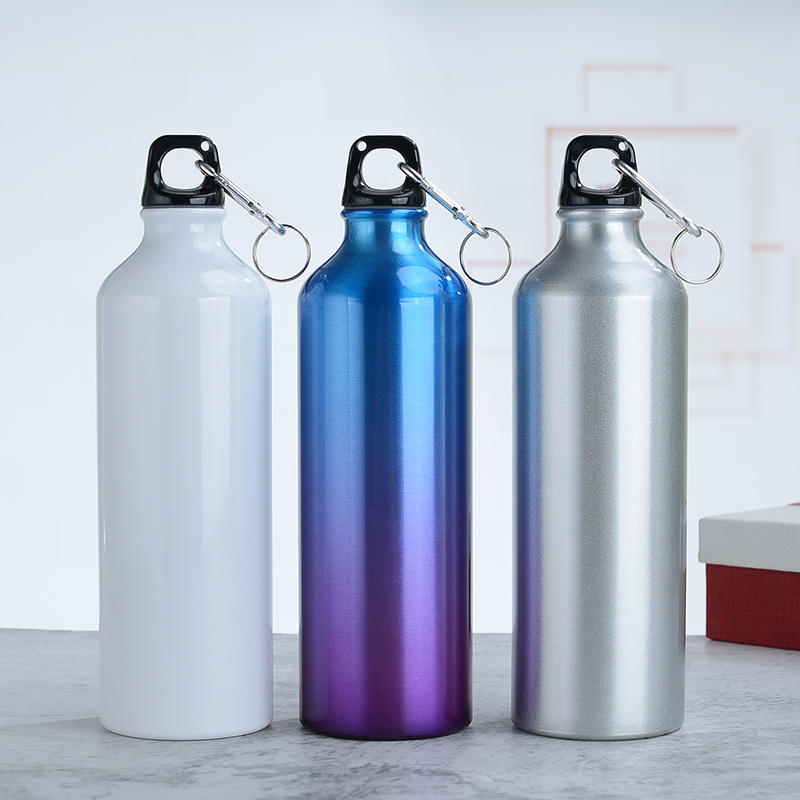 25oz Aluminum Sports Water Bottle With Carabiner
