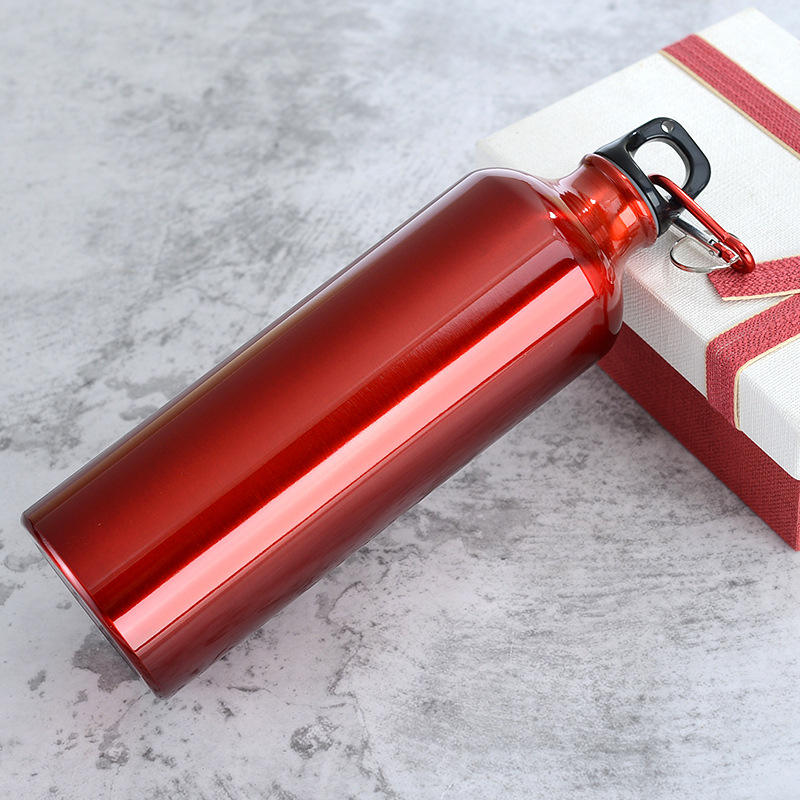 25oz Aluminum Sports Water Bottle With Carabiner