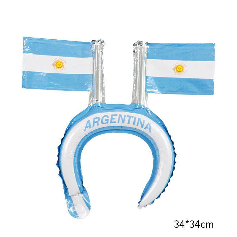 Inflatable Aluminum Foil Film Headband Flag Balloons