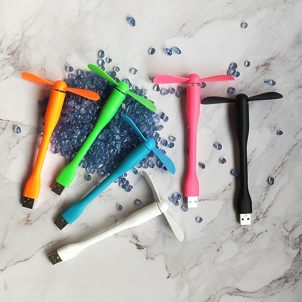 Mini Portable USB Pocket Fan, Soft Silicone Build, Compact Design