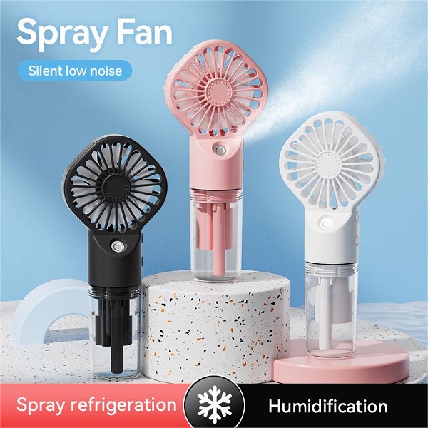 Handheld Portable Cooling Fan Features a Built-in Mist Spray for Extra Cooling, Size: 6.3