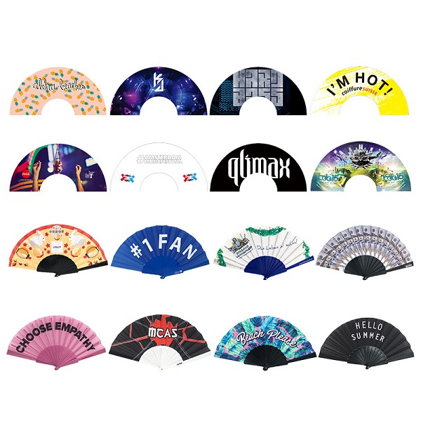 Polyester Folding Plastic Fan, Size: 13.2