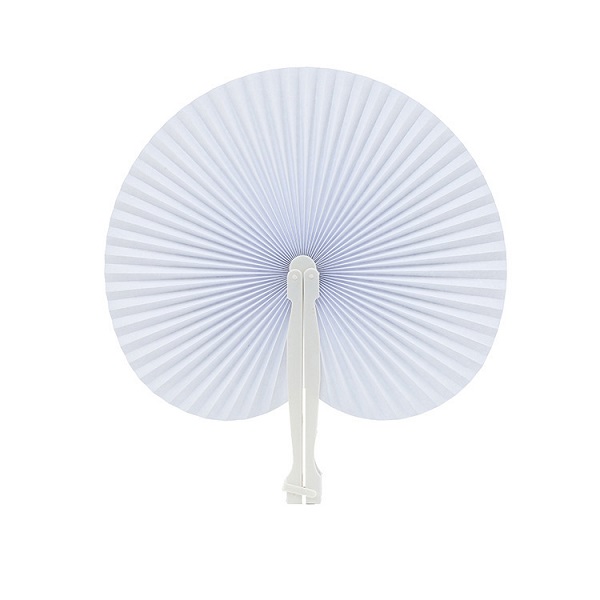 Round Shape Foldable Paper Fan, Size: 5.7