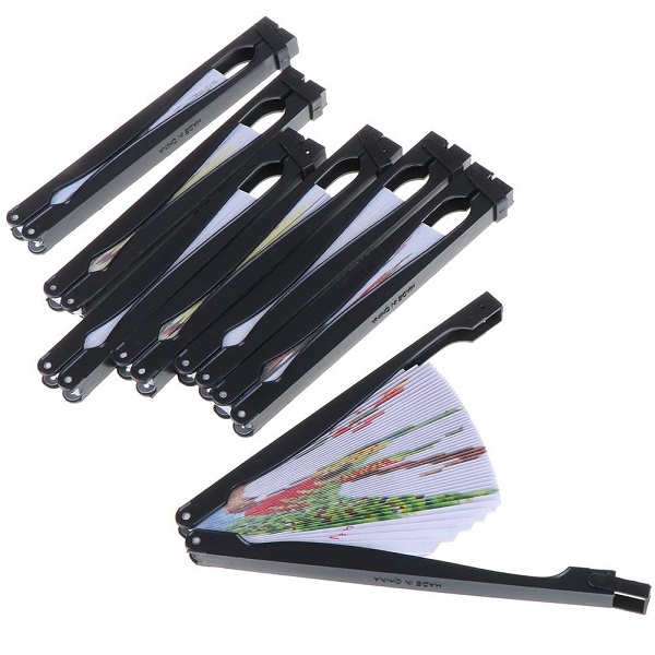 Round Shape Foldable Paper Fan, Size: 5.7