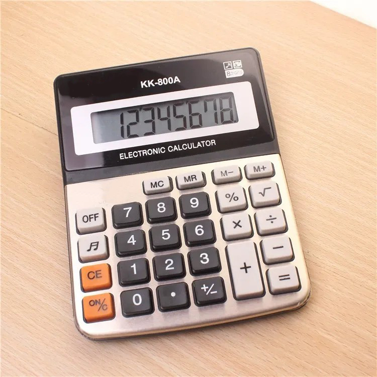 Compact 8-digit Desk Calculator With Sound On/off