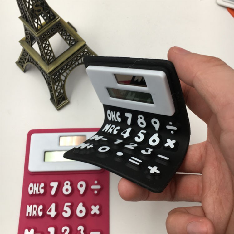 Flexible Silicone Calculator With 8-digit Display
