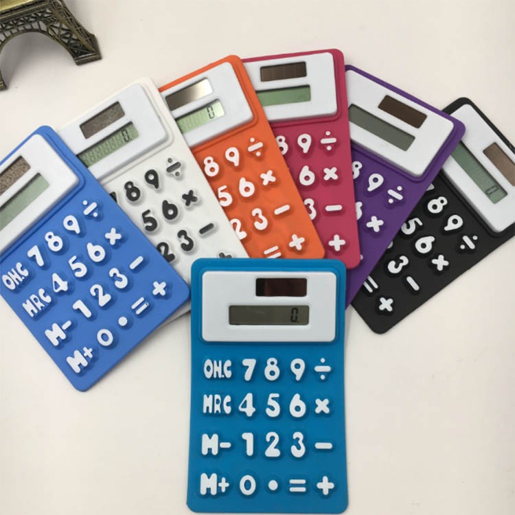 Flexible Silicone Calculator With 8-digit Display