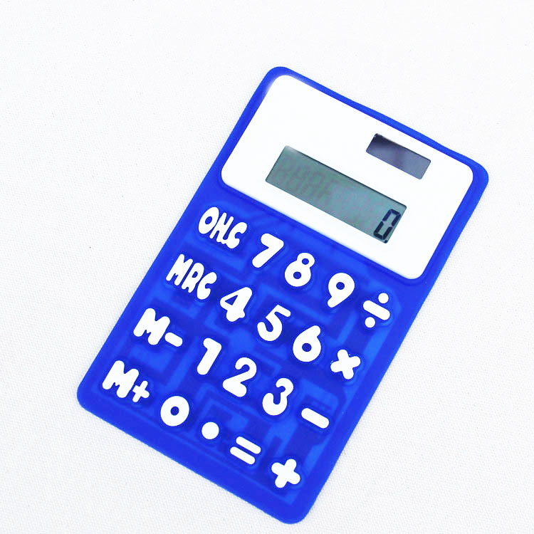 Flexible Silicone Calculator With 8-digit Display
