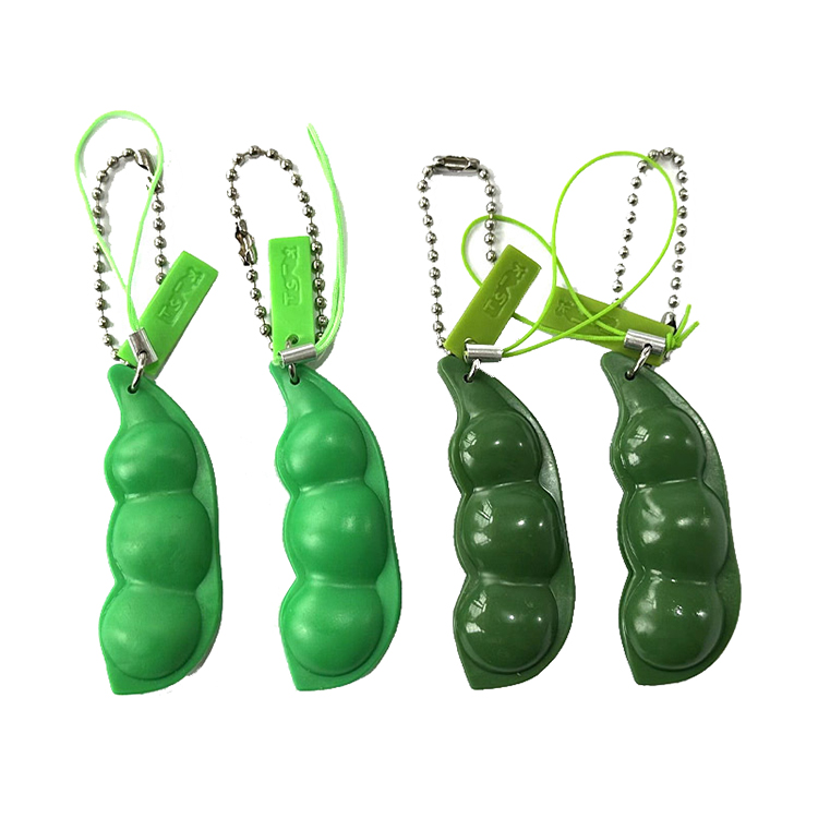 Pea Fidget Stress Relief Keychain