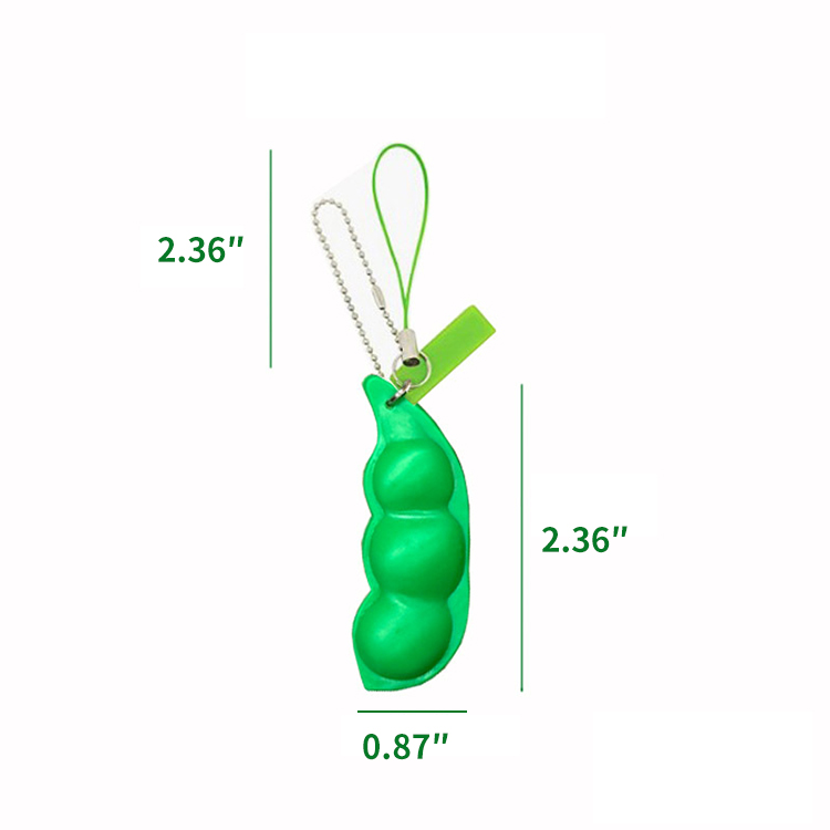 Pea Fidget Stress Relief Keychain