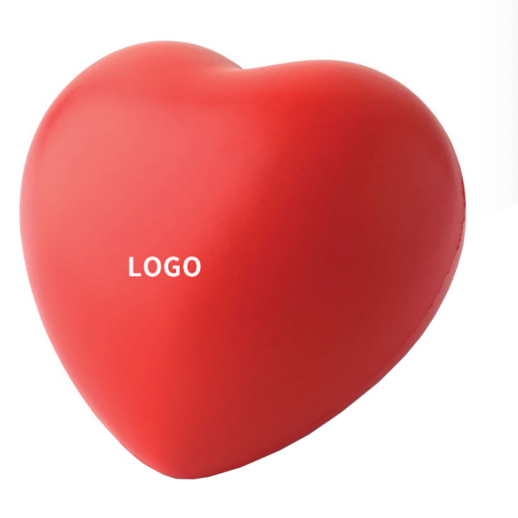 Soft PU Foam Material Heart-shape Stress Reliever Balls -- 3.94