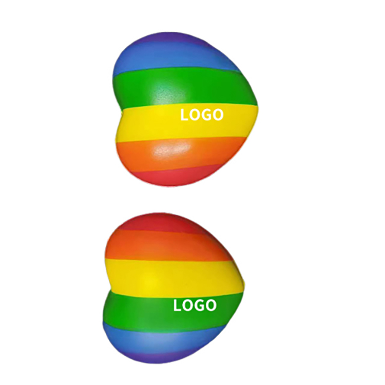 Soft PU Foam Material Heart-shape Stress Reliever Balls -- 3.94