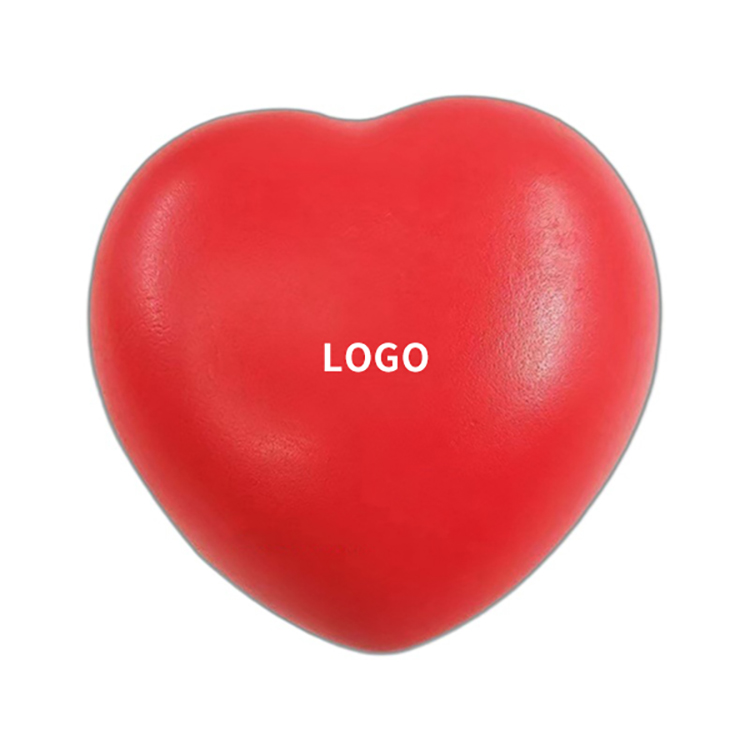 Soft PU Foam Material Heart-shape Stress Reliever Balls -- 3.94