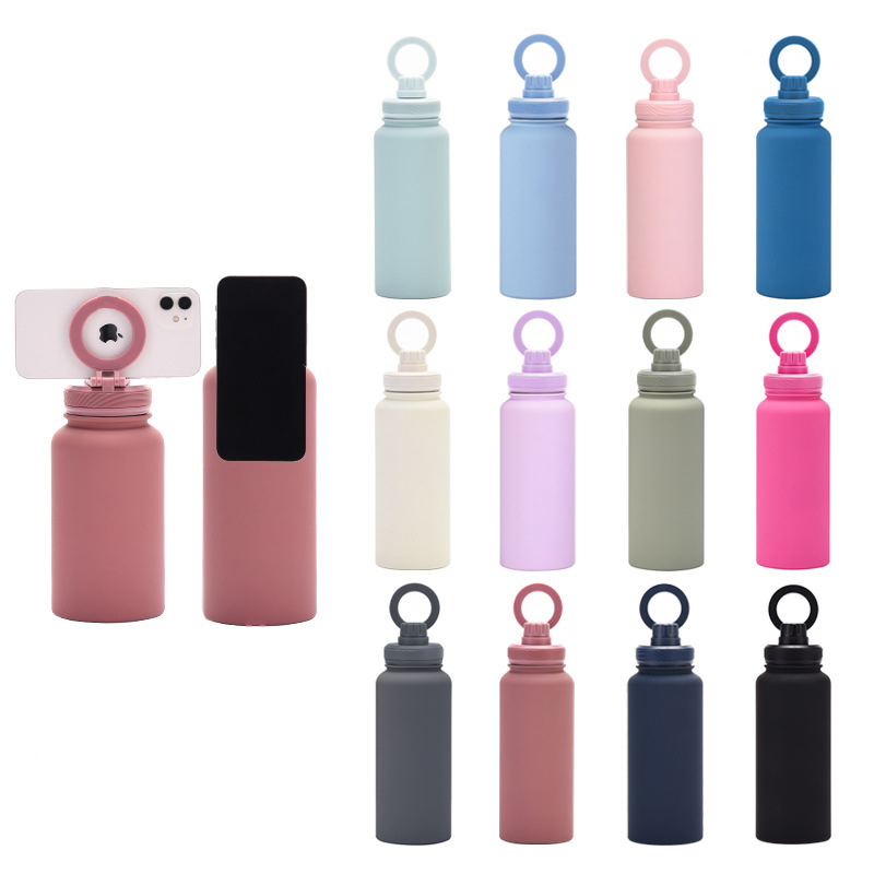 34oz Large Magnetic Phone Holder Tumbler