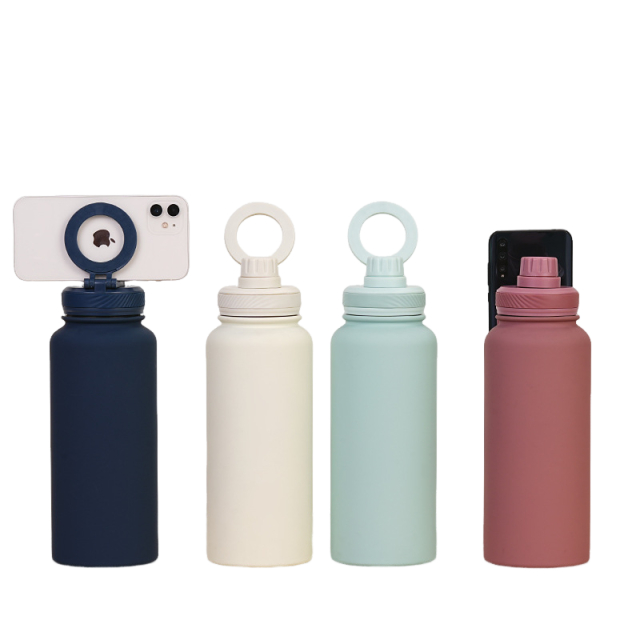 34oz Large Magnetic Phone Holder Tumbler