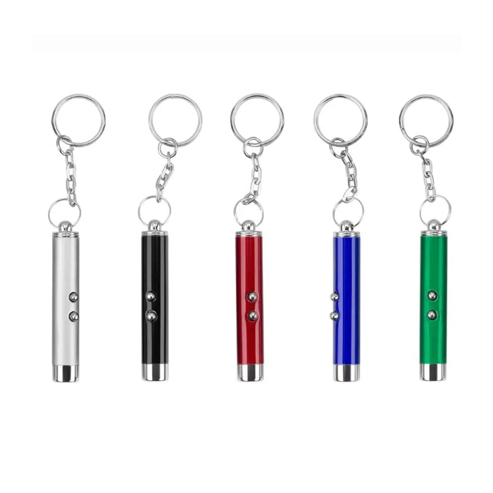 Metal Laser Cat Teaser Wand with Bright Beam for Interactive Pet Play Indoors