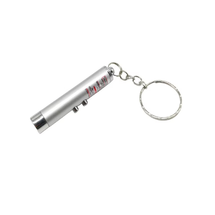 Metal Laser Cat Teaser Wand with Bright Beam for Interactive Pet Play Indoors