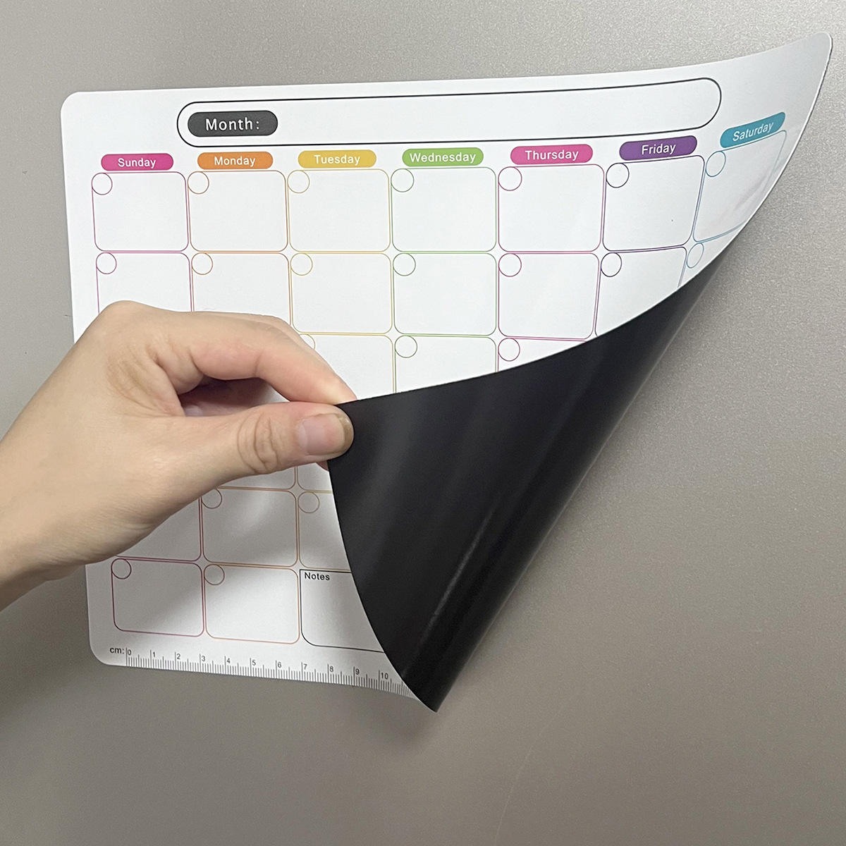 Magnetic Monthly Planner -- Reusable Fridge Dry Erase Calendar Board, Size in 11.02
