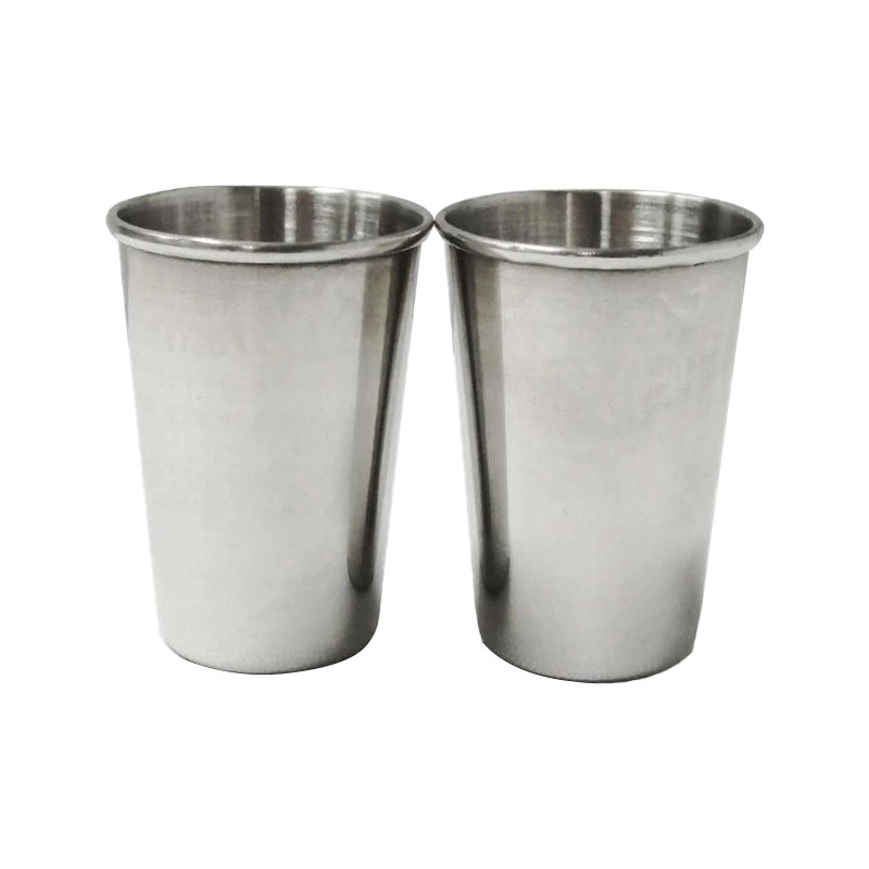  304 Stainless Steel Beer Cup, Single Wall Metal Drinking Cup with Electrolytic Polished Finish, Rust Resistant, Shatterproof