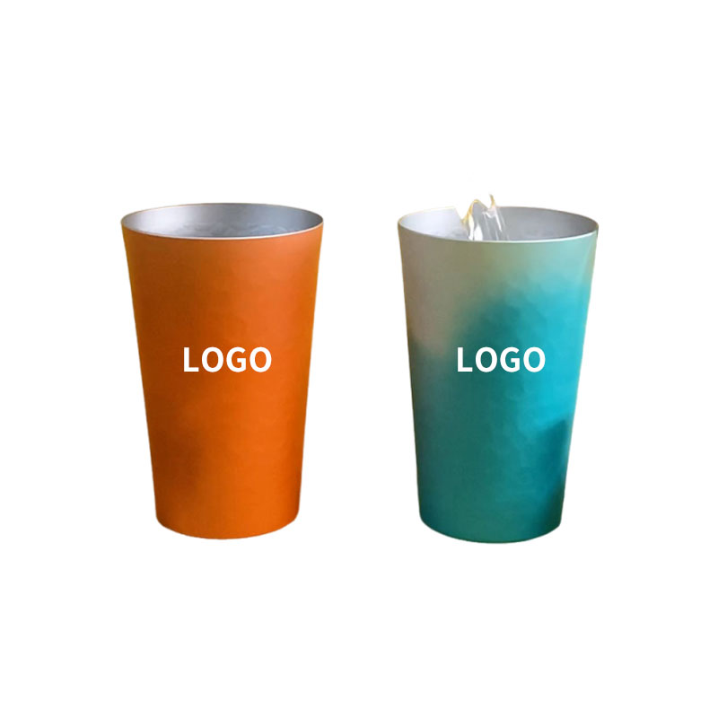 17 oz Color Changing Aluminum Cup Custom Logo Reusable Cold Drink Cup Eco Friendly Promotional Drinkware for Camping Party Events