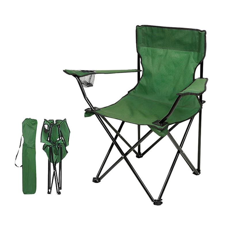 Portable Folding Camping Chair w/ Carry Bag - Heavy Duty 260lbs Capacity, Cup Holder - Ideal for Tailgating, Beach, Outdoor Events