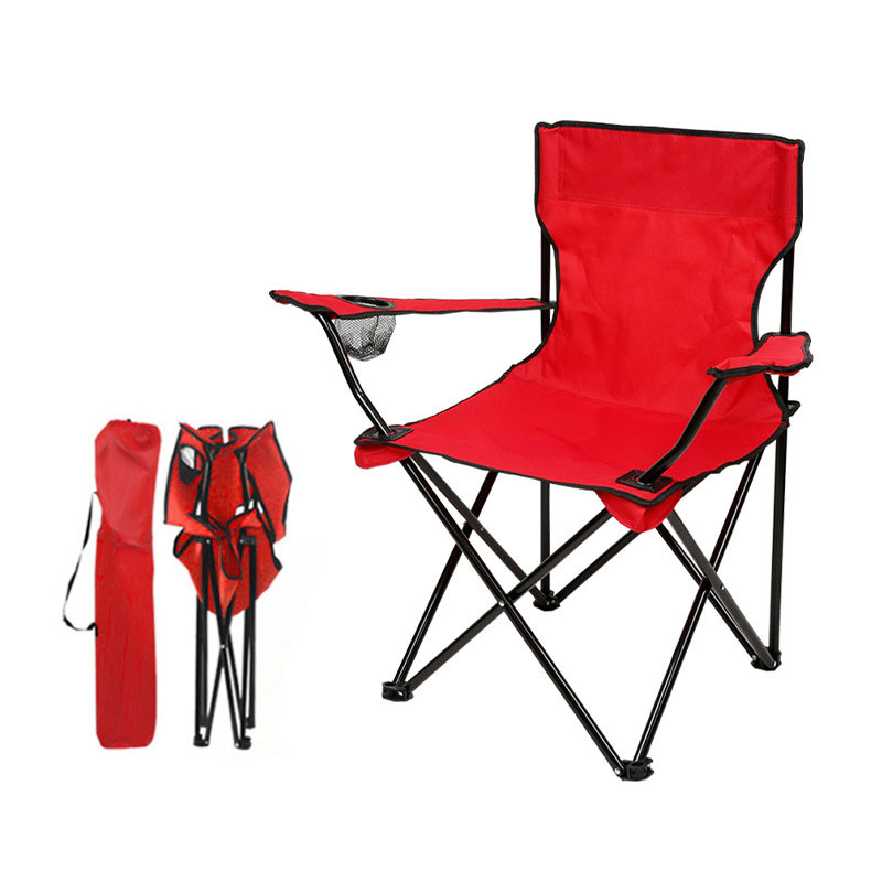 Portable Folding Camping Chair w/ Carry Bag - Heavy Duty 260lbs Capacity, Cup Holder - Ideal for Tailgating, Beach, Outdoor Events