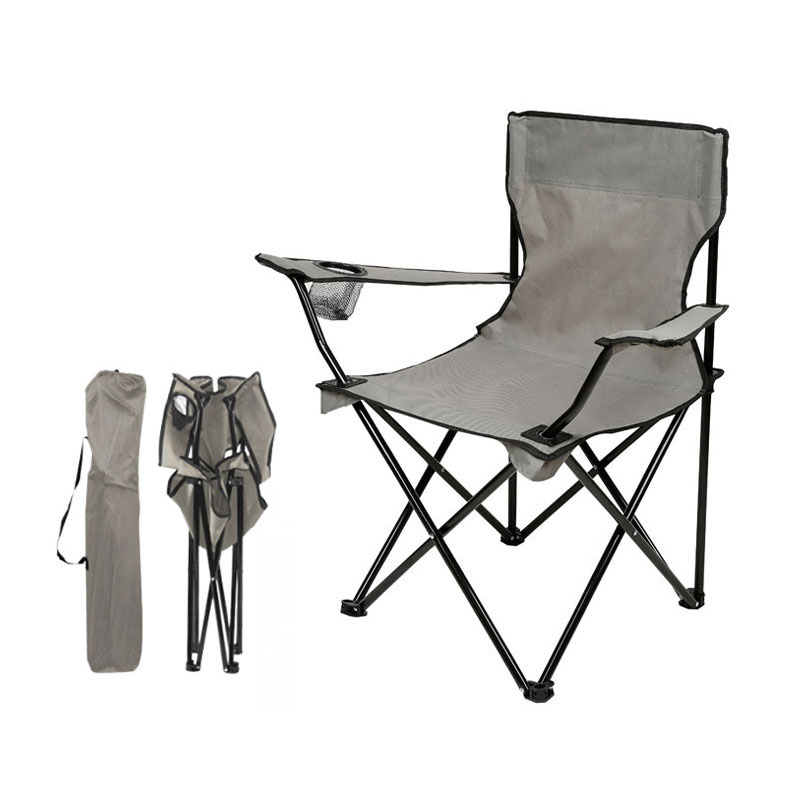 Portable Folding Camping Chair w/ Carry Bag - Heavy Duty 260lbs Capacity, Cup Holder - Ideal for Tailgating, Beach, Outdoor Events