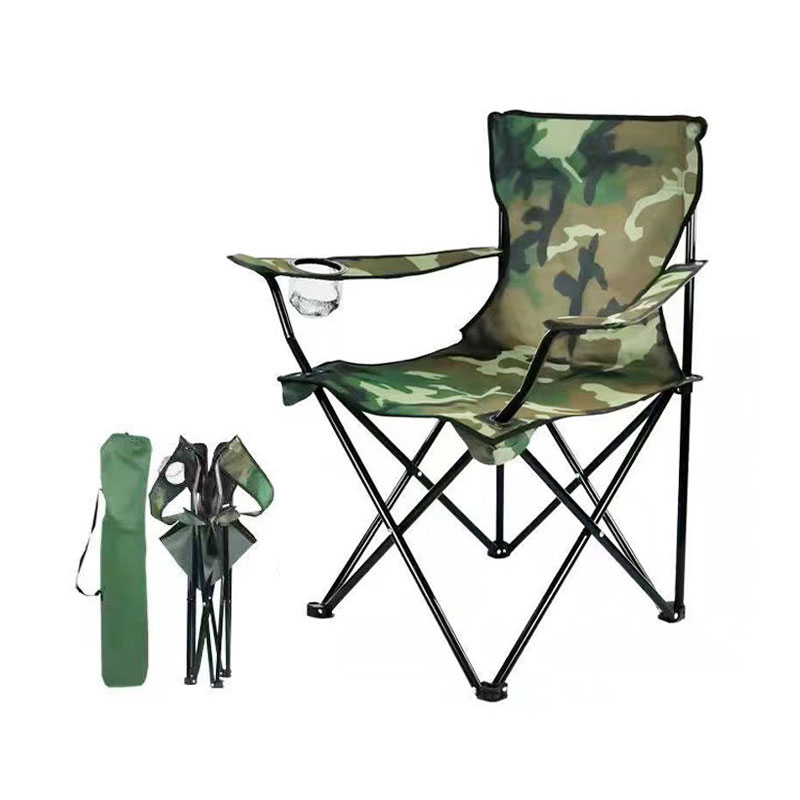 Portable Folding Camping Chair w/ Carry Bag - Heavy Duty 260lbs Capacity, Cup Holder - Ideal for Tailgating, Beach, Outdoor Events