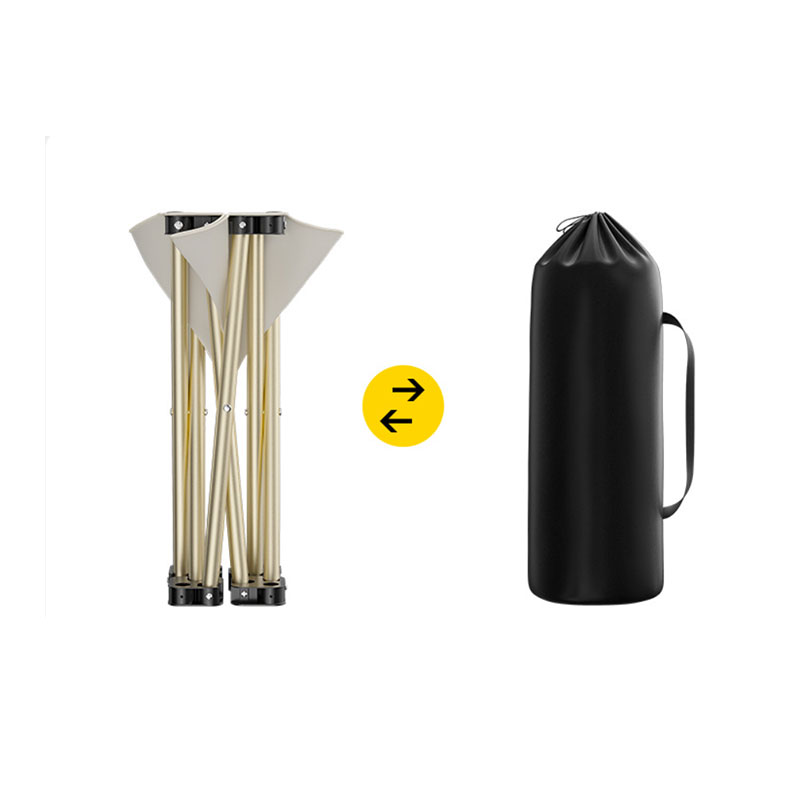 Portable Folding Camping Stool With Convenient Side Pocket, Lightweight Aluminum Outdoor Stool with Oxford Fabric Seat