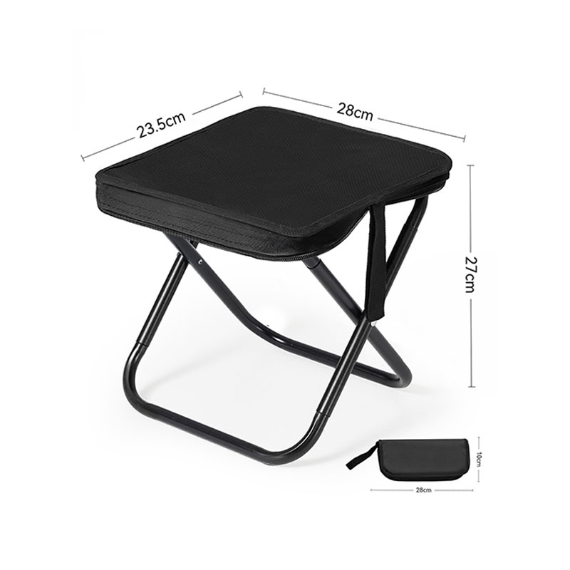 Portable Mini Folding Stool with Carry Bag, Heavy-Duty Oxford Fabric & Steel Frame, Compact Lightweight Camping Seat