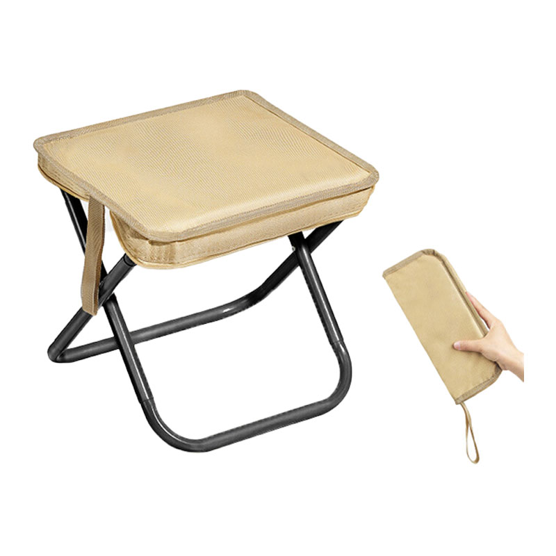 Portable Mini Folding Stool with Carry Bag, Heavy-Duty Oxford Fabric & Steel Frame, Compact Lightweight Camping Seat