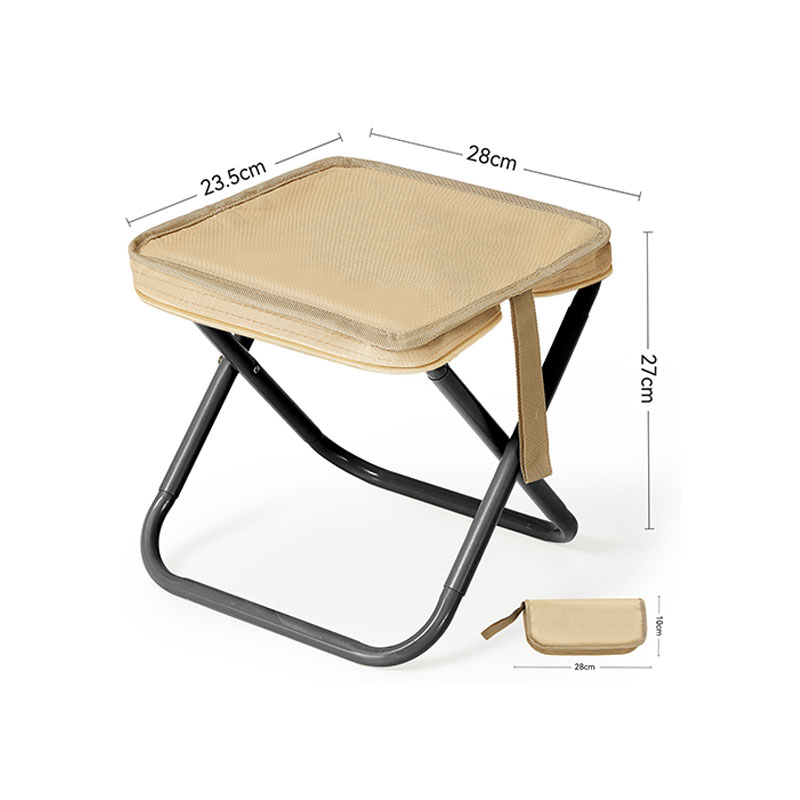 Portable Mini Folding Stool with Carry Bag, Heavy-Duty Oxford Fabric & Steel Frame, Compact Lightweight Camping Seat