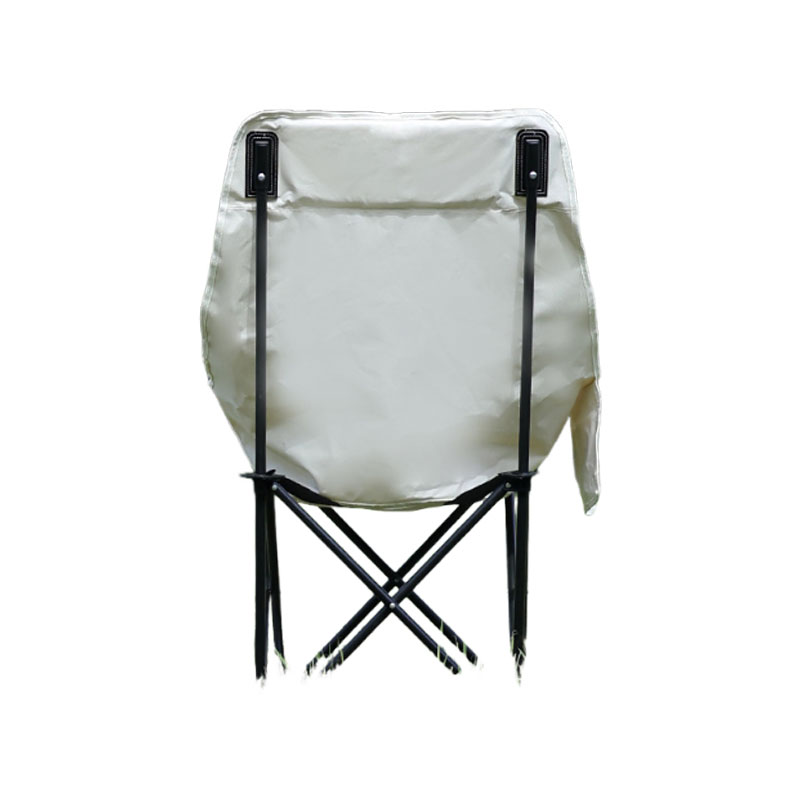 Deluxe Folding Moon Chair with Side Pocket - Ergonomic Padded Club Chair, Durable 600D Oxford Fabric, Portable Steel Frame