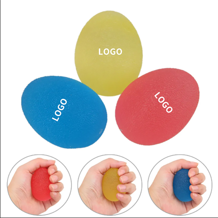 Egg-Shaped Stress Relief Ball, Portable Soft TPR Squeeze Ball Hand Grip Strengthener