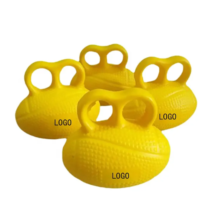 Finger Loop Stress Relief Ball Hand Grip Strengthener, Textured Elastic Squeeze Massage Ball