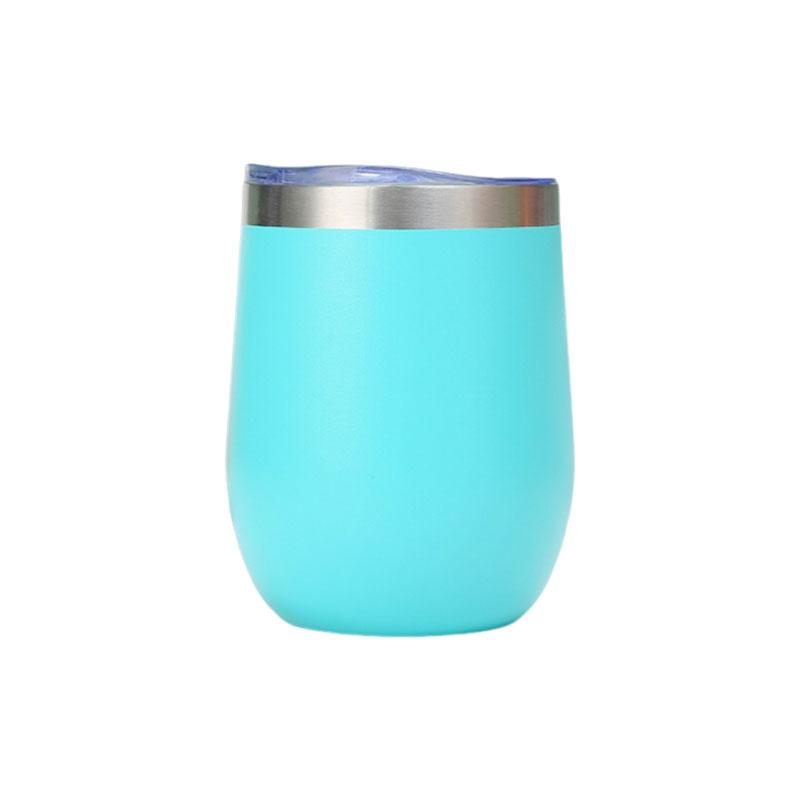 12oz Stainless Steel Eggshell Tumbler with 3-Way Drinking Lid, Vacuum Insulated Portable Travel Mug for Hot & Cold Beverages