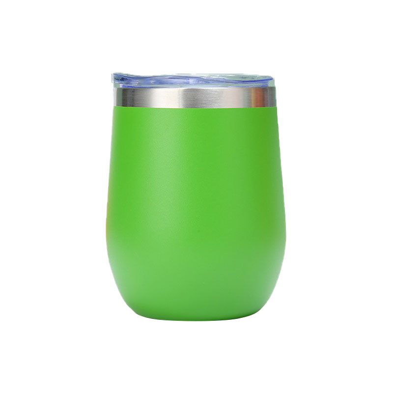 12oz Stainless Steel Eggshell Tumbler with 3-Way Drinking Lid, Vacuum Insulated Portable Travel Mug for Hot & Cold Beverages