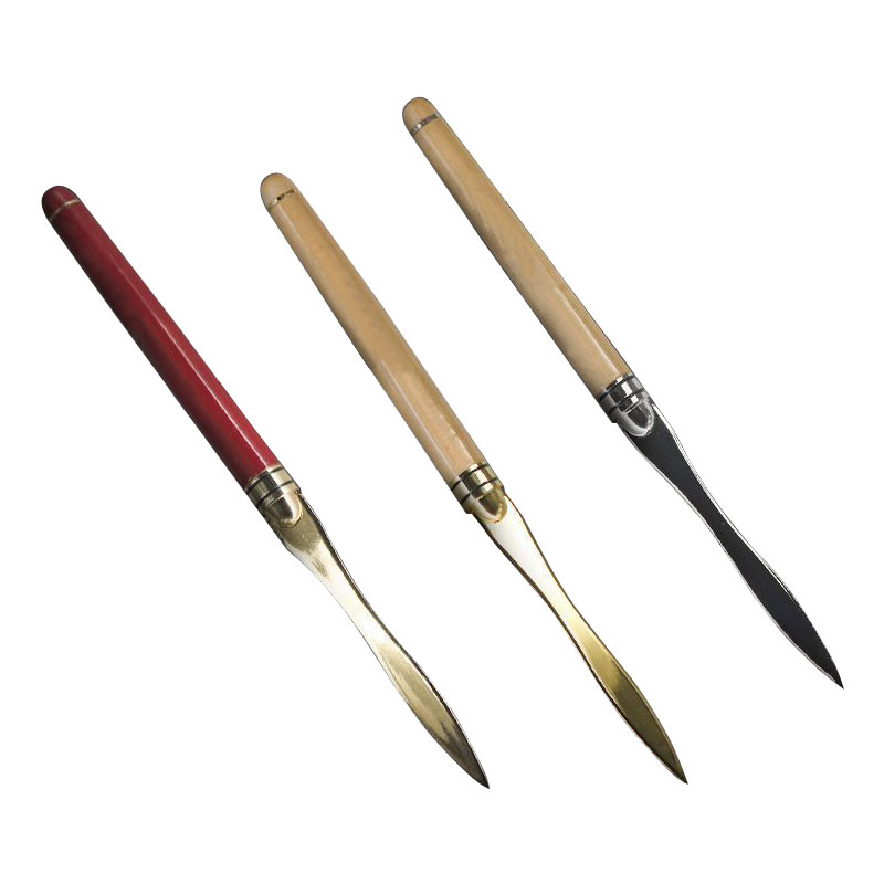 Wood Handle Stainless Steel Envelope Cutter Letter Opener Executive Desk Mail Opener Custom Logo Office Gift