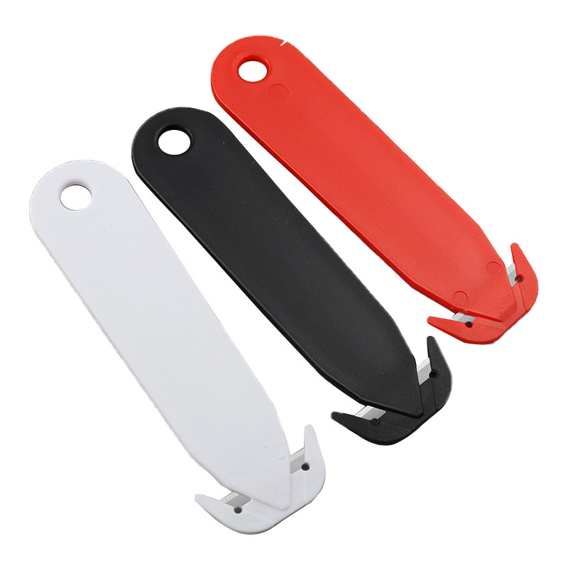 Lightweight Ultra-thin Slim Double-edged Plastic Letter Opener With Hanging Hole for Convenient Carrying.