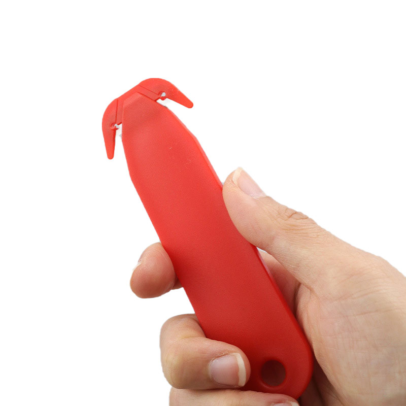 Lightweight Ultra-thin Slim Double-edged Plastic Letter Opener With Hanging Hole for Convenient Carrying.