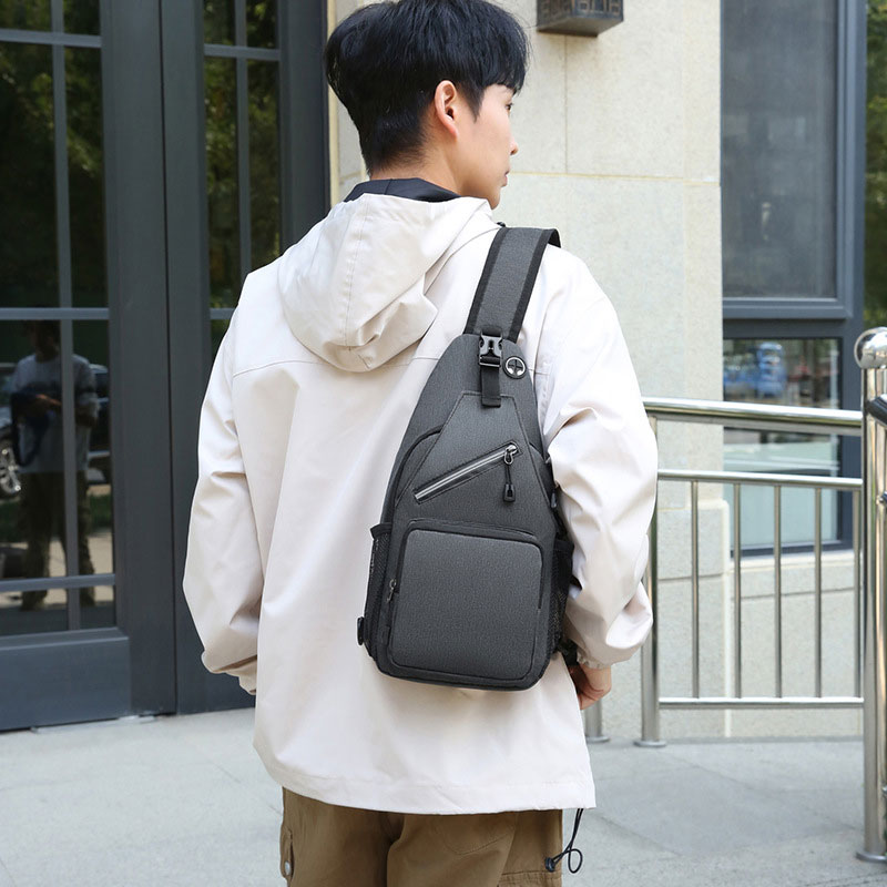 Versatile Casual Oxford Fabric Chest Bag, Multi-pocket Design With Large Capacity, Perfect For Shopping, Traveling And Outdoor