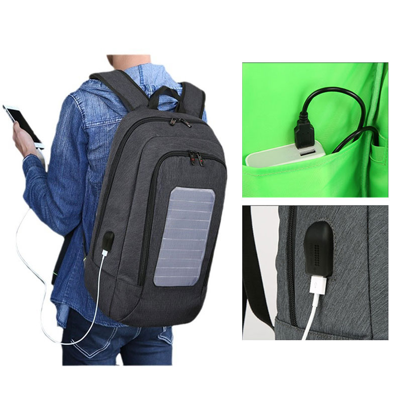 Outdoor Oxford Fabric Solar Charging Anti-theft Backpack
