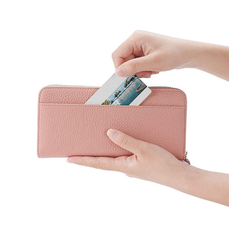 Long PU RFID-blocking Multi-slot Women's Wallet
