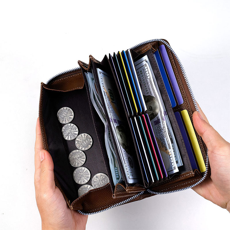 Long PU RFID-blocking Multi-slot Women's Wallet