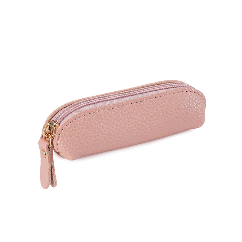 Mini Genuine Leather Loose Change Zipper Bag