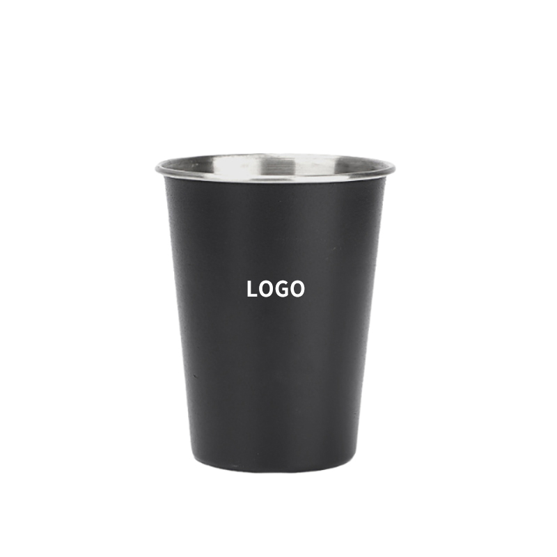 12oz 304 Stainless Steel Stackable Drinking Cup, Reusable Single-Wall Metal Camping Mug with Rolled Rim and Painted Exterior